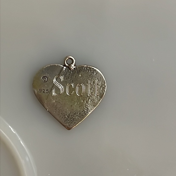VINTAGE I ❤️YOU  Scott stamped STERLING 925 SILVER CHARM FOR CHARM BRACELET - Picture 2 of 3